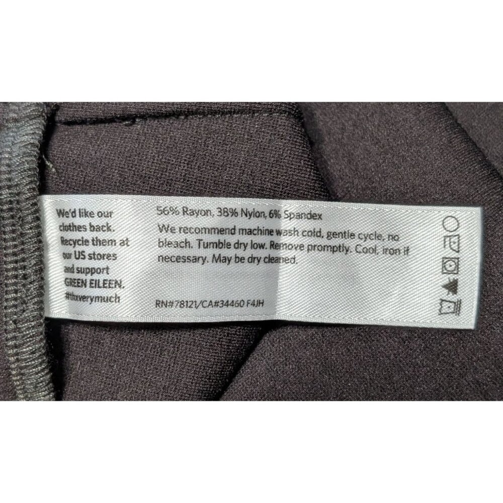 Eileen Fisher Womens Slim Pant XL Black Rayon Nylon Spandex Heavyweight - Picture 11 of 15